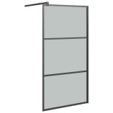 Cumpara ieftin Paravan dus walk-in negru 115x195 cm sticla ESG culoare inchisa
