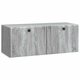 vidaXL Oglindă TV montată pe perete Sonoma gri 78,5 x 31 x 30 cm 899231