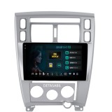 Navigatie 2K Hyundai Tucson (2004-2010) rama argintie 8GB RAM Android Octacore Slot Sim 4G DSP GPS Wi-FI Carplay Android Auto USB Bluetooth Waze Touch