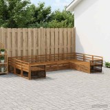 Cumpara ieftin Set de canapele de exterior 9 buc. 9-Locuri natural