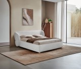 Pat Lotus 160x200 cm Tapitat Stofa UF995-01 Crem Somiera Inclusa ML 2430