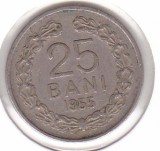 Monedă Rom&acirc;nia 25 bani 1955 RPR &ndash; Republica Populară Rom&acirc;nă