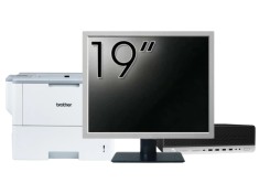 Pachet Calculator Second Hand HP ProDesk 800 G3 SFF, Intel Core i5-7500 3.40 - 3.80GHz, 16GB DDR4, 500GB SSD + 1TB HDD, DVD-ROM + Monitor 19&amp;quot; &amp; I