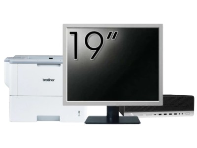 Pachet Calculator Second Hand HP ProDesk 800 G3 SFF, Intel Core i5-7500 3.40-3.80GHz, 8GB DDR4, 256GB SSD + Monitor 19&amp;amp;quot; &amp;amp; Imprimanta Brother HL-L foto