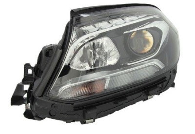 Far Mercedes Clasa Gls (X166), 11.2015-, fata, Stanga, cu LED daytime running light; H7+H7+LED+PY21W; electric; cu motor; foto