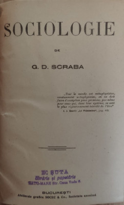 Sociologie - G.d. Scraba , E893 foto