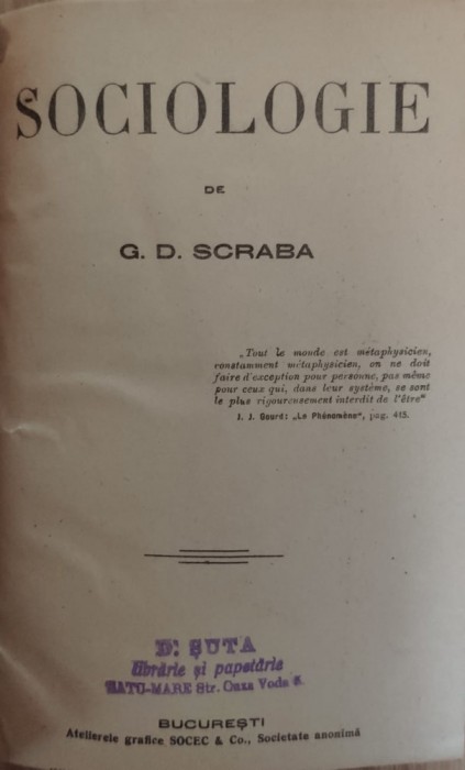 Sociologie - G.d. Scraba ,558034