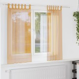 vidaXL Perdele Voile cu Bucle 2 buc Portocaliu 140x140 cm