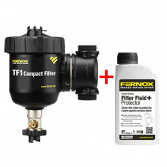 Filtru Anti-Magnetita + Fluid Protector Fernox TF1 Compact 22mm Negru foto