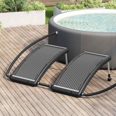 vidaXL Panou solar de &icirc;ncălzire de piscină, 2 buc., 110x65 cm, curbat 3059850