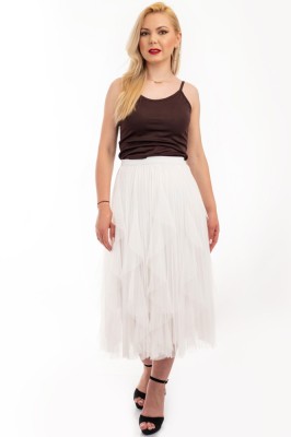 Fusta Tulle Plisat Ema Alba foto