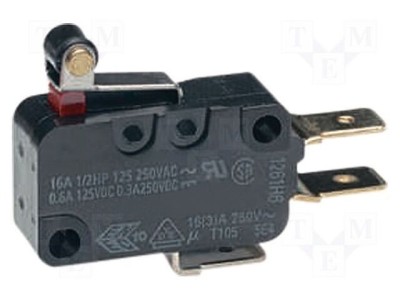 Micro&amp;icirc;ntrerupător OMRON SNAP ACTION 16A/250VAC 10A/30VDC SPDT D3V foto