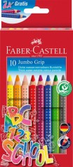 SET PROMOTIONAL CREIOANE COLORATE JUMBO GRIP 10 CULORI FABER-CASTELL foto