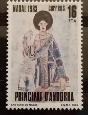 BC231, Andorra 1983 si 1985, 2 serii picturi, Craciun (2 poze)