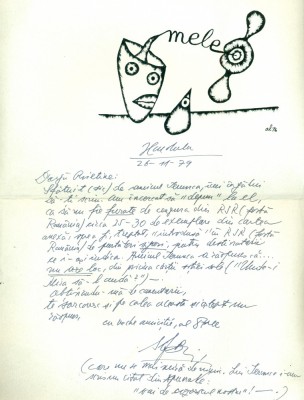 Scrisoare olografa Stefan Baciu datata 26.11.1979 foto