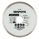Disc diamantat Graphite 125 x 22,2 mm pentru taiere umeda precisa