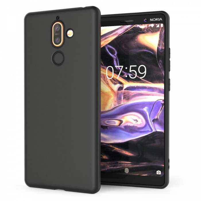 Husa NOKIA 7 Plus - Jelly Mat (Negru)