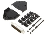 Conector D-Sub HD PIN 44 Tată Drept Lipire Cablu Gold Flash