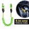 Cablu 4 in 1 Arc de Masina cu Incarcare Rapida Fast Charging 65W 1,2M