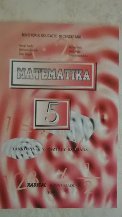 George Turcitu, s.a. - Matematika, manual pentru clasa a V-a (lb. maghiara)