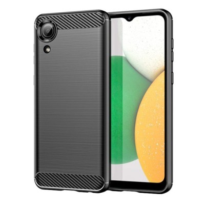 Husa pentru Samsung Galaxy A03 Core - Techsuit Carbon Silicone - Black foto