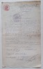 Act v&acirc;nzare teren arabil Covurlui 1909 + Proces-verbal 1922 &ndash; timbre fiscale originale