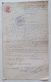 Act v&acirc;nzare teren arabil Covurlui 1909 + Proces-verbal 1922 &ndash; timbre fiscale originale