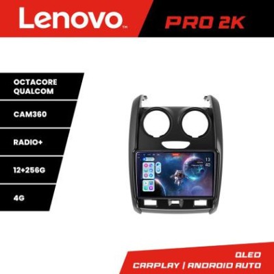 Navigatie Dacia Duster 2012-2019 Lenovo Kit-157 8 core QLED 2K 12+256 360 Android Waze USB Navigatie Internet Youtube Radio CarStore Technology foto