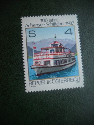 HOPCT TIMBRE MNH 655 CENTENAR NAVIGATIE PE LACUL ACHEN - 1987 -1 VAL AUSTRIA foto