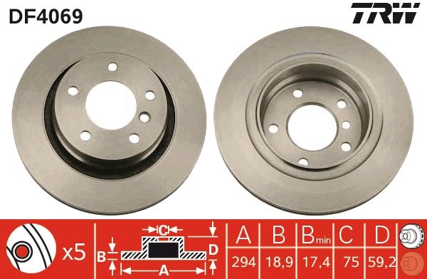 TRW DF4069 Disc frana