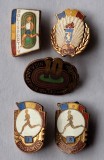 Competitii sportive - Lot 5 bucati - insigna sport anii 1970 - RSR