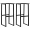 Scaune bar, 2 buc. negru 38x38x80 cm otel vopsit electrostatic