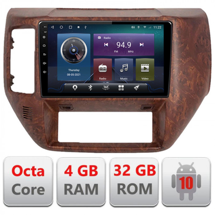 Navigatie dedicata Nissan Patrol Android radio gps internet Octa core 4+32GB Kit-patrol+EDT-E409 CarStore Technology