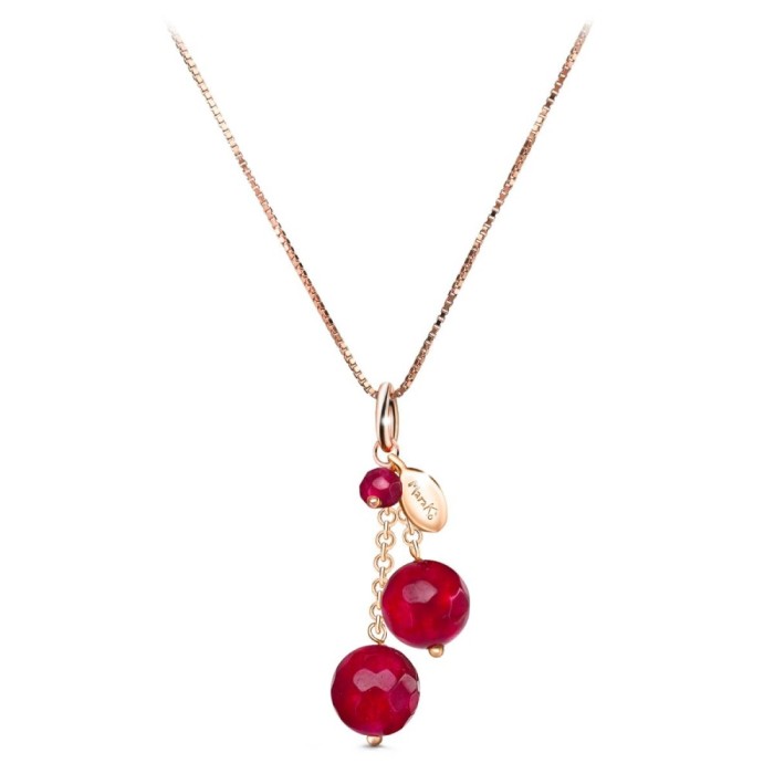 Colier Cherry cu pandantiv din agat rubiniu