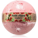 Folk &amp; Flora Raspberry bombă de baie 130 g