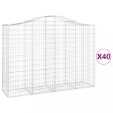 Cumpara ieftin Cosuri gabion arcuite 40 buc, 200x50x140/160cm, fier galvanizat