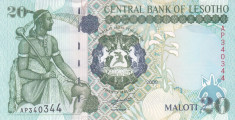 Bancnota Lesotho 20 Maloti 2009 - P16g UNC foto