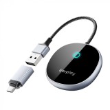 Cumpara ieftin Adaptor auto wireless iSEN A22 pentru Android Auto si CarPlay, Negru, USB si Type-C, Conectare automata, 5.8 GHz, Plug Play