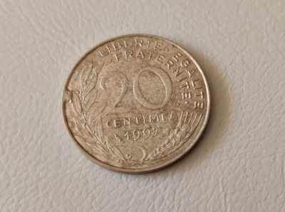 Franța - 20 centime (1997) monedă s120 foto