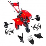 Motocultor pe benzina 7 CP, 1200mm, 2+1 viteze, far, kit 5 accesorii
