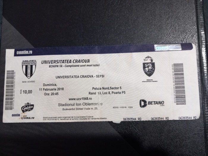 bilet U Craiova - Sepsi Sf. Gheorghe