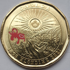 1 Dollar 2021 Canada, 125th Anniversary Klondike Gold Rush, unc, color