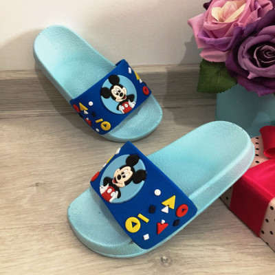 Papuci bleu de vara cu Mickey pentru copii baieti 28 29 cod 0664 foto