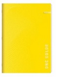 Caiet A5 capsat, 52 file dictando, 70g/mp, coperta carton, galben