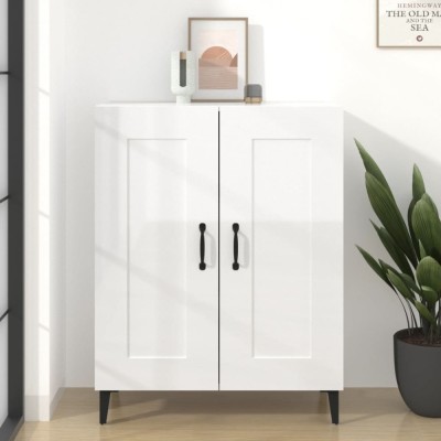 vidaXL Dulap, alb extralucios, 69,5x34x90 cm, lemn compozit 812147 foto