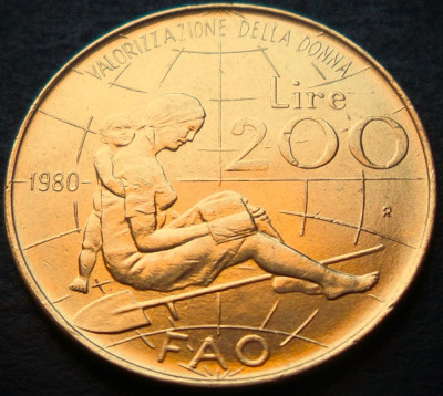 Moneda FAO 200 LIRE - ITALIA, anul 1980 * cod 3556 foto