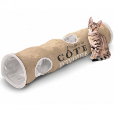 D&D Tunel pentru pisici „Cote d'Ivoire” 25x120 cm maro/alb 434/436448 GartenMobel Dekor