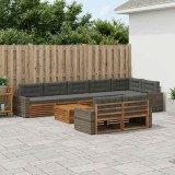 Cumpara ieftin Set de canapele de exterior 9 buc. 8-Locuri Natural si Antracit
