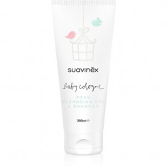 Suavinex Baby Cologne Foam Clensing Gel & Shampoo sampon spuma 2 in 1 pentru copii 200 ml