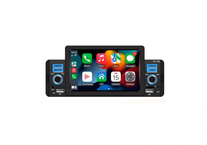 Radio MP3, MP5 Video Player 1DIN cu bluetooth si mirrorlink 7inch 12V